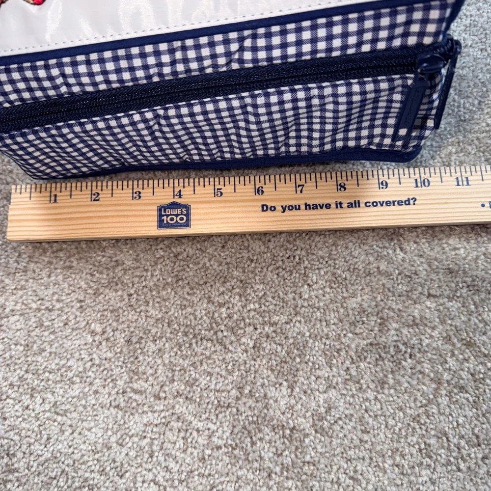 Elegant‎ Kids 2000 Vintage Diaper Bag Navy Gingham Puppy Cat EK22114 NWT USA